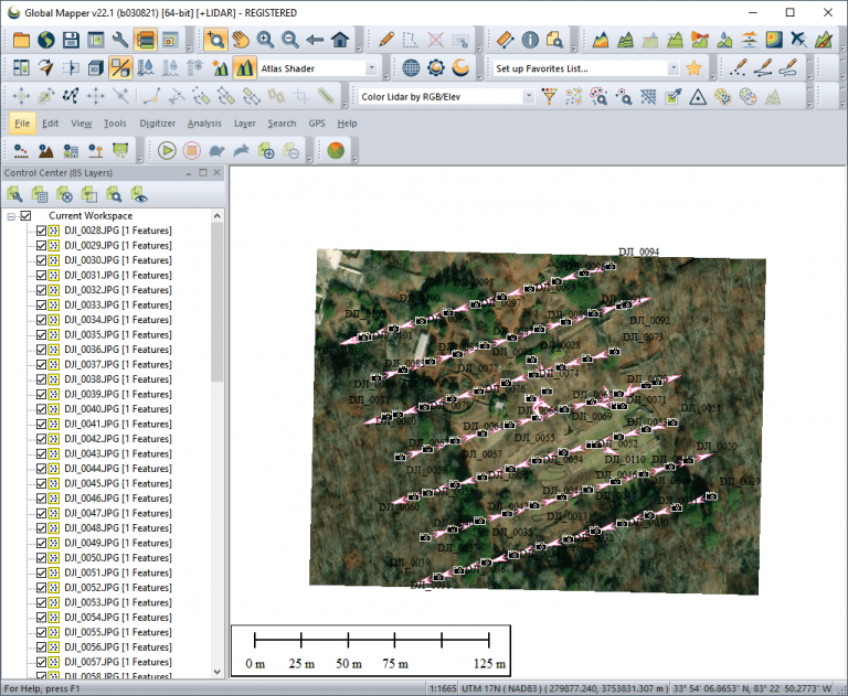 FANR5640/7640 – Global Mapper Pixels To Points – GISNOTE